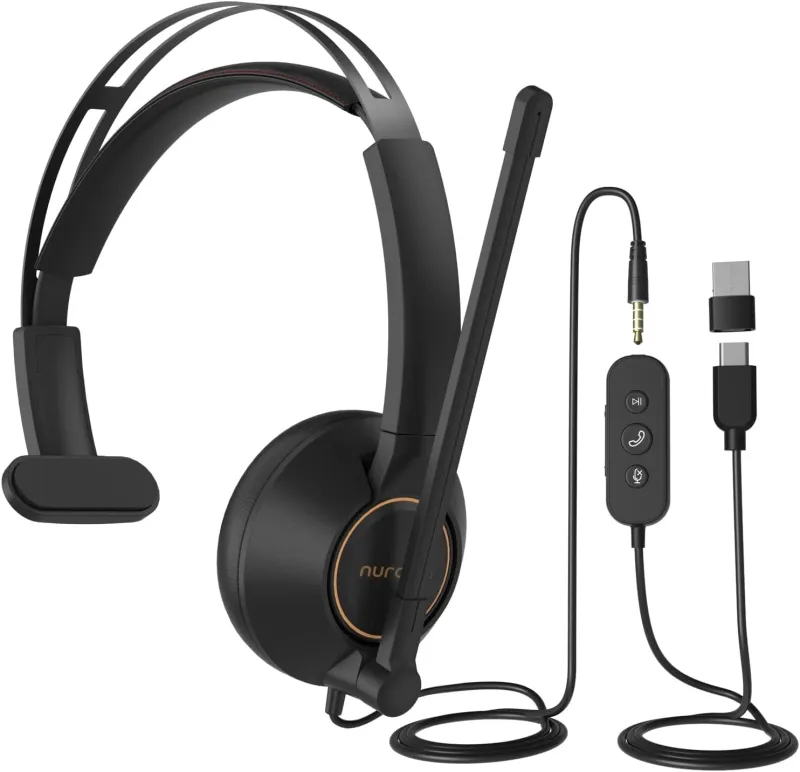Nuroum Business-Headset HP11SU mit 3,5 mm+USB