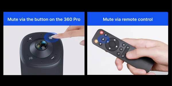 360 pro conference camera mute