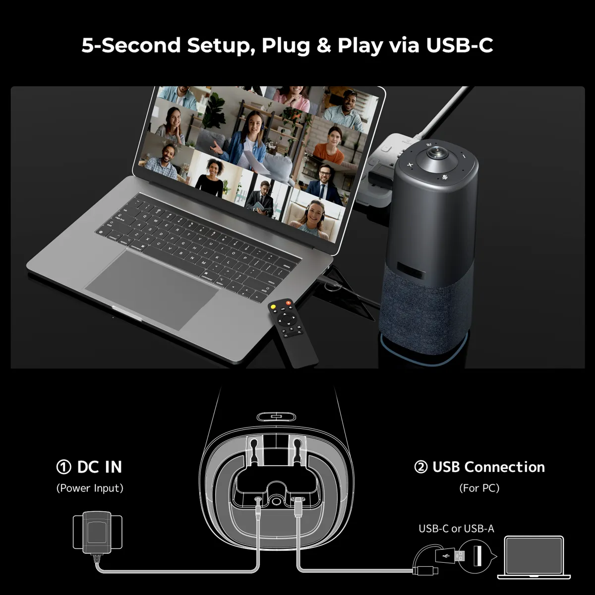 360 pro conference camera plu n play