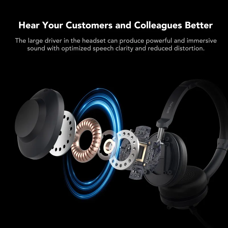 Nuroum HP21 auriculares empresariales con USB profesional