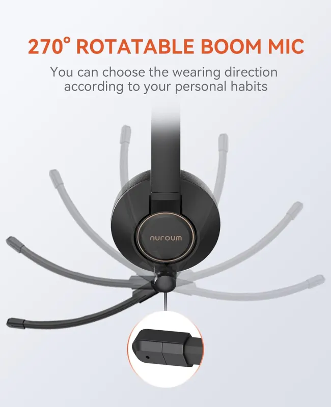Nuroum Business-Headset HP11SU mit 3,5 mm+USB