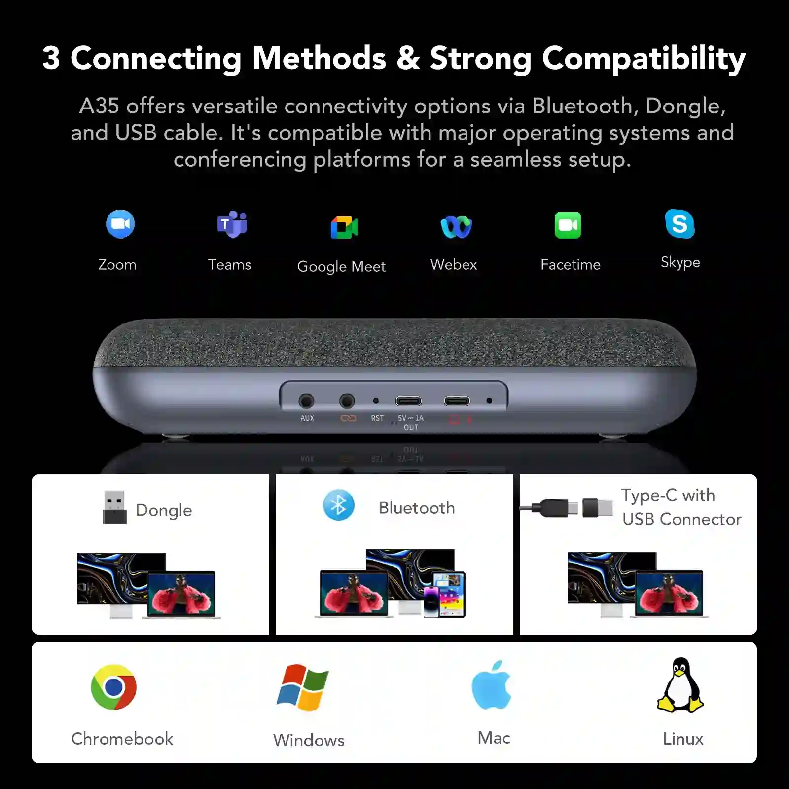 A35*2 Audioqualität Max Professionelles Bluetooth-Lautsprecher für effektive Kommunikation
