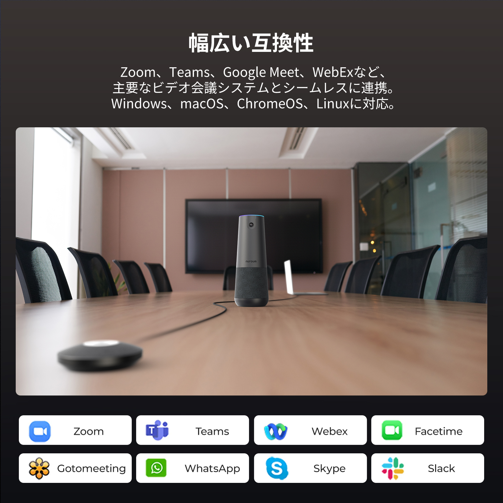 C40グループ会議用オールインワン4K会議カメラ | Nuroum 日本