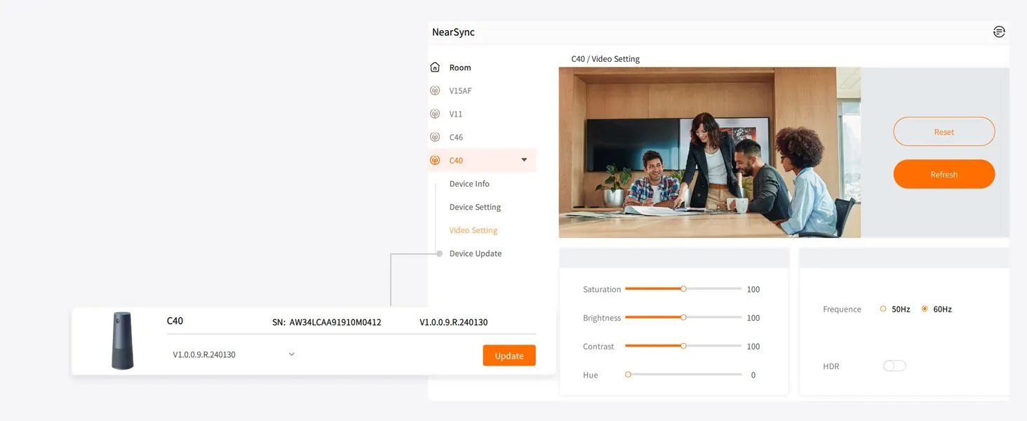 Nuroum NearSync para configuración personalizada