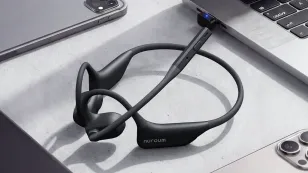 Nuroum OpenEar Pro 2 open-ear wireless headset with USB dongle for MacBook and PC