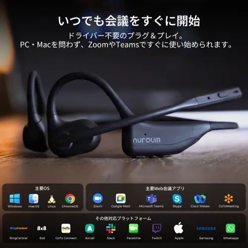 Nuroum OpenEar Pro 2｜ビジネスに最適なオープンイヤーワイヤレス