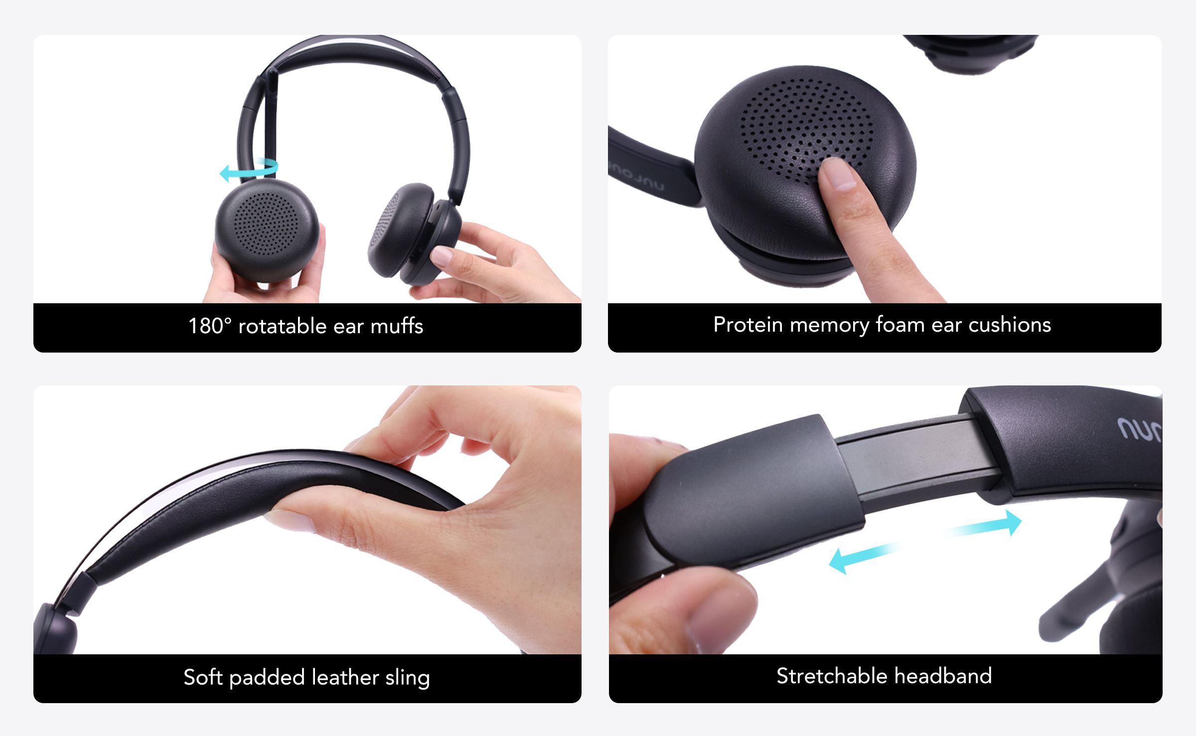 nurom HP31Dワイヤレス ヘッドセット Bluetooth HP31D Wireless Headset with AI ENC Noise Cancellation | USB
