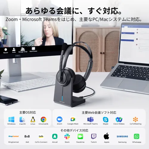 HP31D ワイヤレスヘッドセット｜AIノイズキャンセリング搭載（ENC