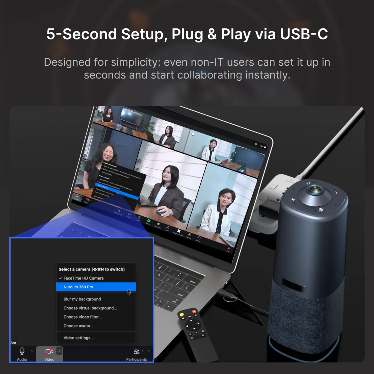 conference room camera easy setup