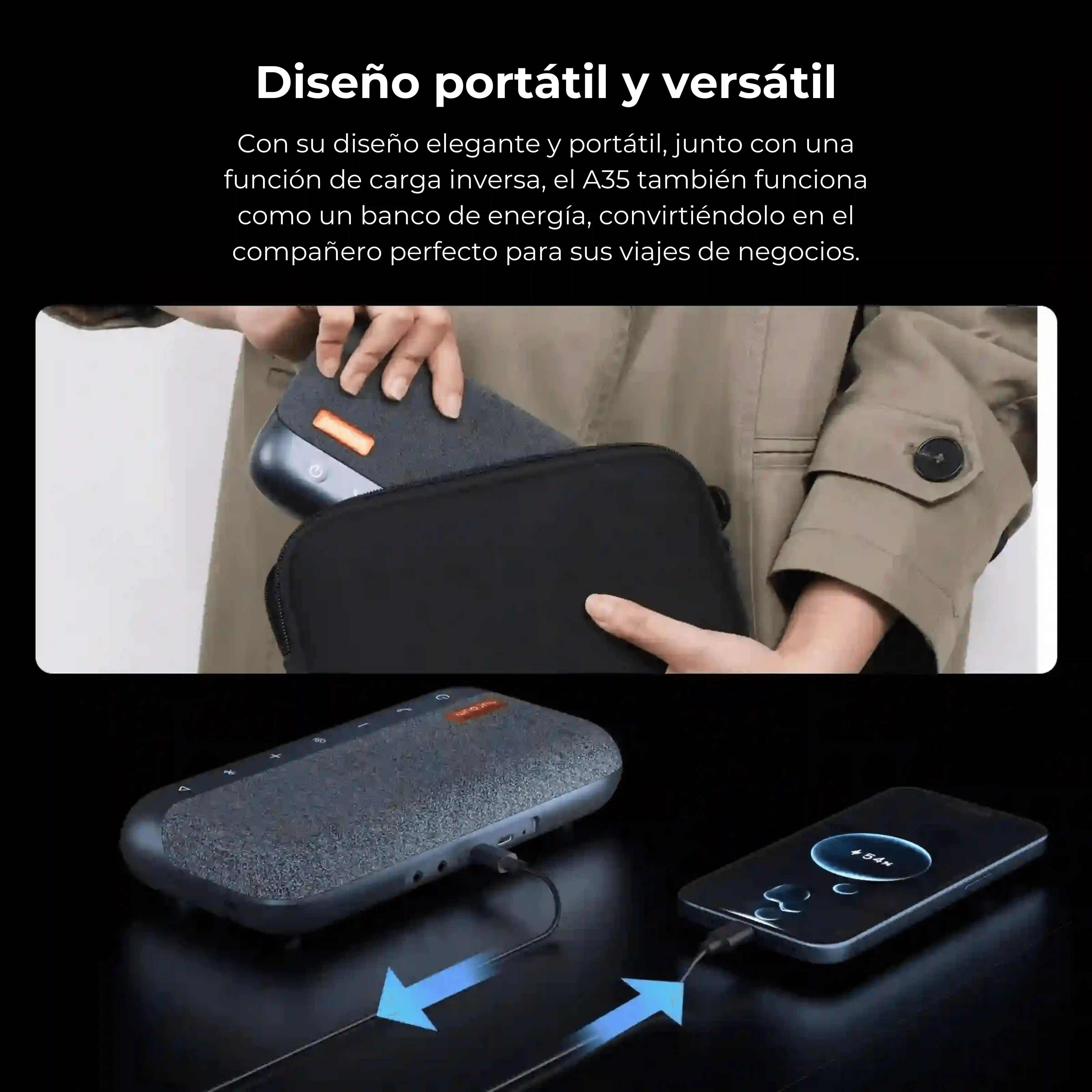 Kit de reunión A35*2 Daisy Chain Plus | Altavoz Bluetooth Audio Pro para comunicación cristalina