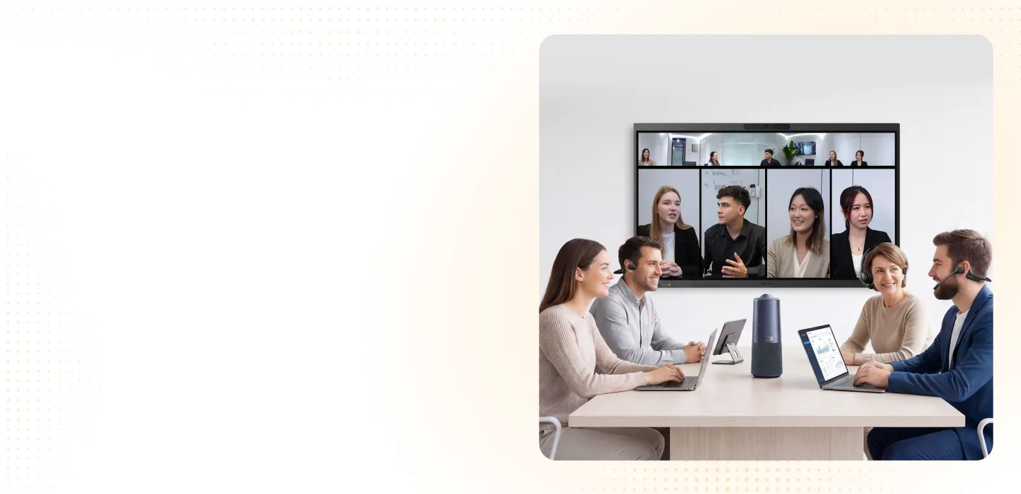 People using Nuroum meeting devices for everyday collaboration