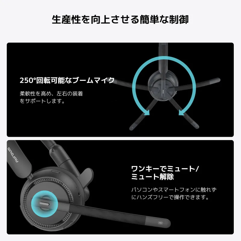 HP31S片耳Bluetoothヘッドセット・ノイズゼロ通話を実現