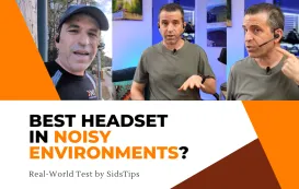 he is a reviewer who is testing his best bluetooth headset for calls in noisy environment
