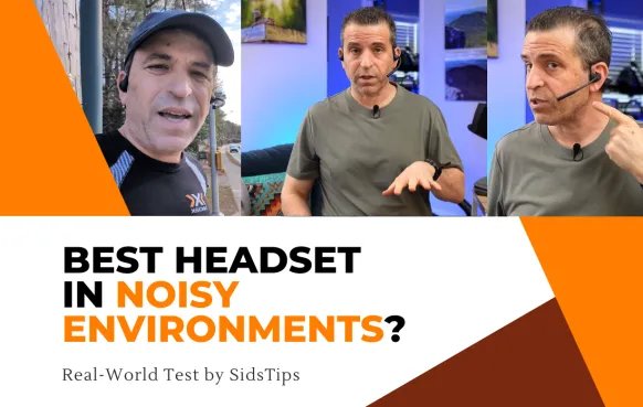 he is a reviewer who is testing his best bluetooth headset for calls in noisy environment