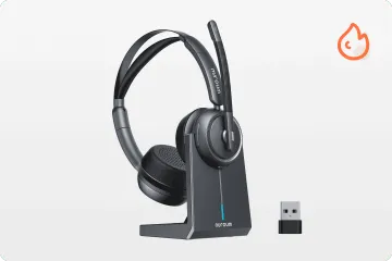 work from home headset with noise cancelling microphone nuroum hp31d