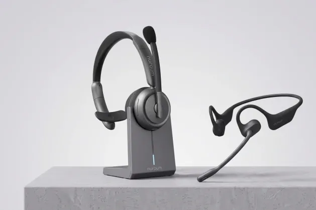 nuroum office headset charging dock bone conduction headset