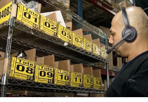 nuroum single headset with mic for warehouse