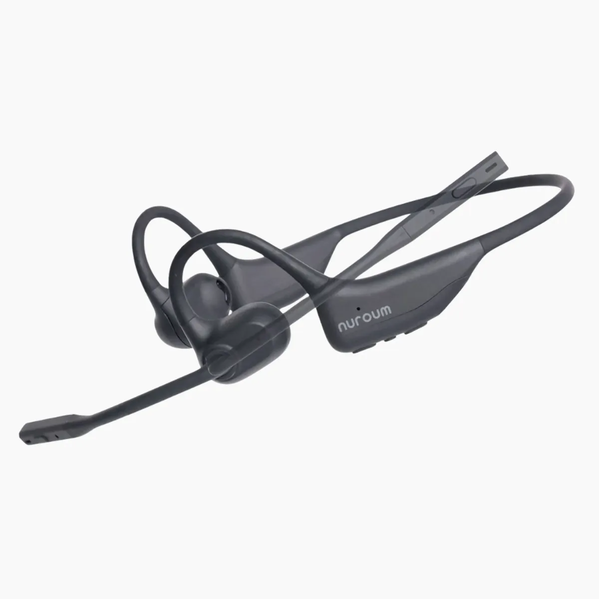 open ear headphone with mic with noise cancelling boom mic