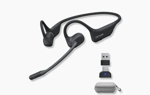 イヤホン nuroum Bluetooth OpenEar Pro2 version:V2 Nuroum Open Ear Pro 2 Business Headset with Mic - Shop Now