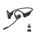 there are open ear wireless headphones with microphone​ in the picture