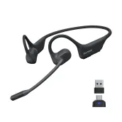 there are open ear wireless headphones with microphone​ in the picture
