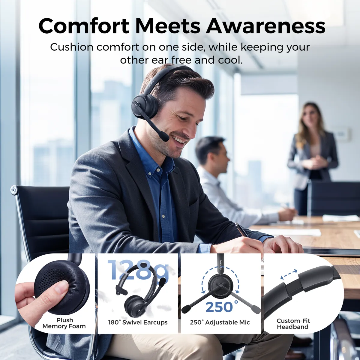 single ear bluetooth headset all day comfort