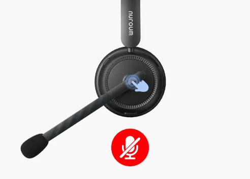 single ear bluetooth headset one click mute