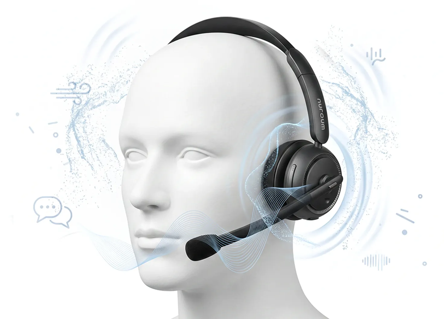 noise cancelling headphones for work with single ear design