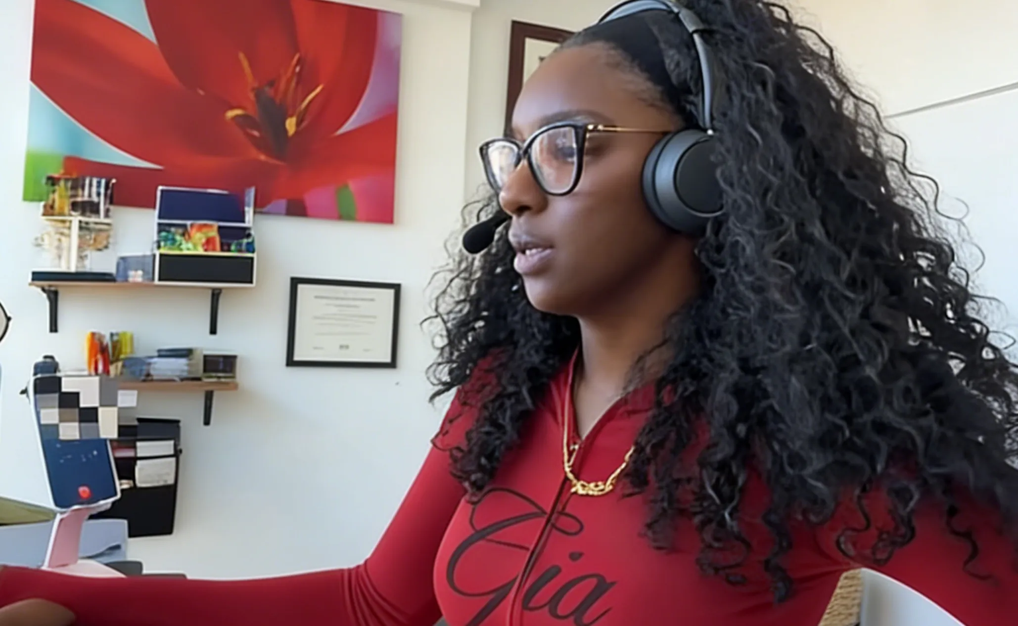 single ear headphone with mic wfh