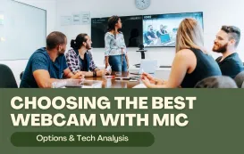 webcam with mic cover