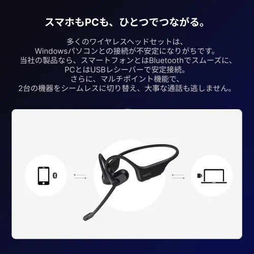 nuroum OpenEar Pro2 ワイヤレスヘッドセット ブラック 51nfTPazKTL.jpg_BO30,255,255,