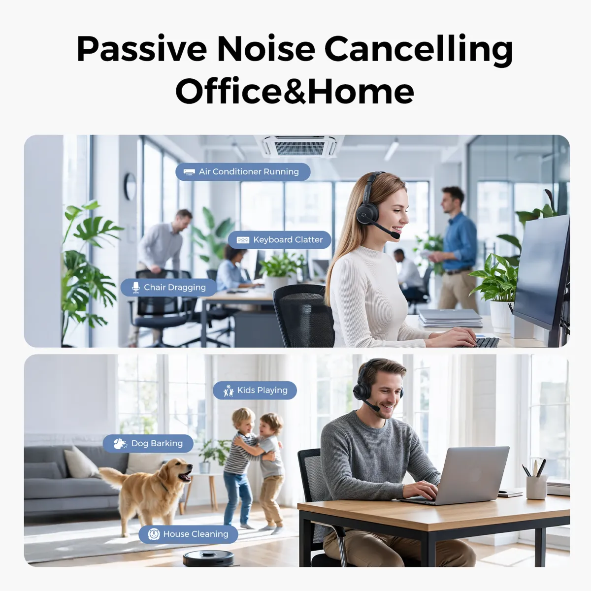 noise cancelling headphone black with powerful noise cancelling